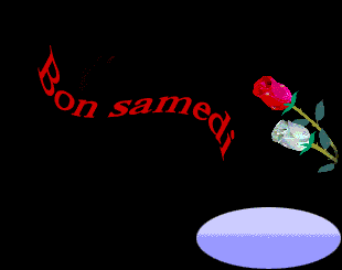 Gif animé Bon samedi rose eau